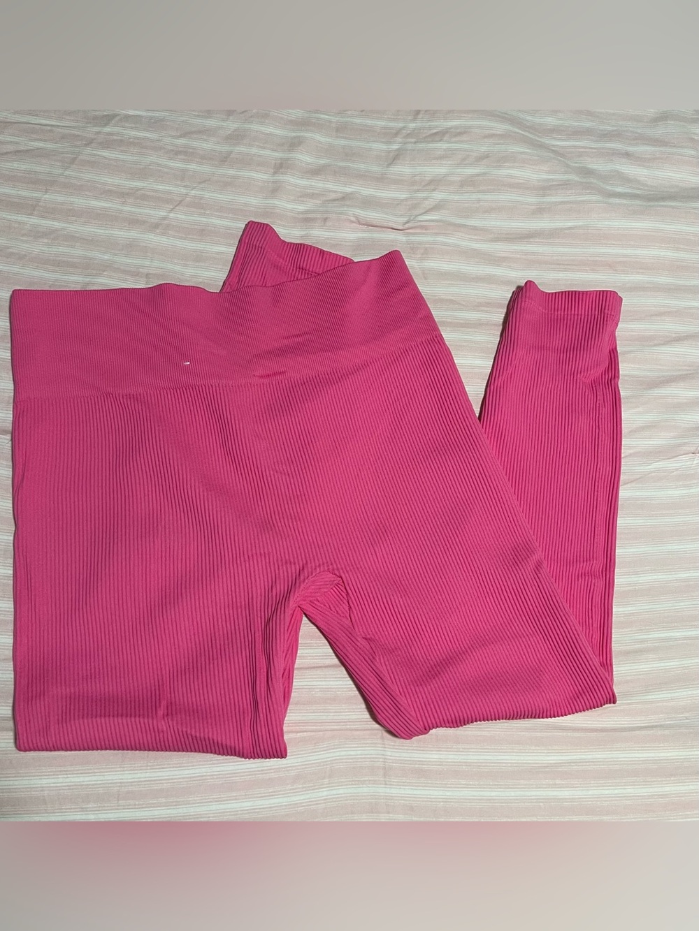 No Boundaries Hot Pink Ribbed Leggings
